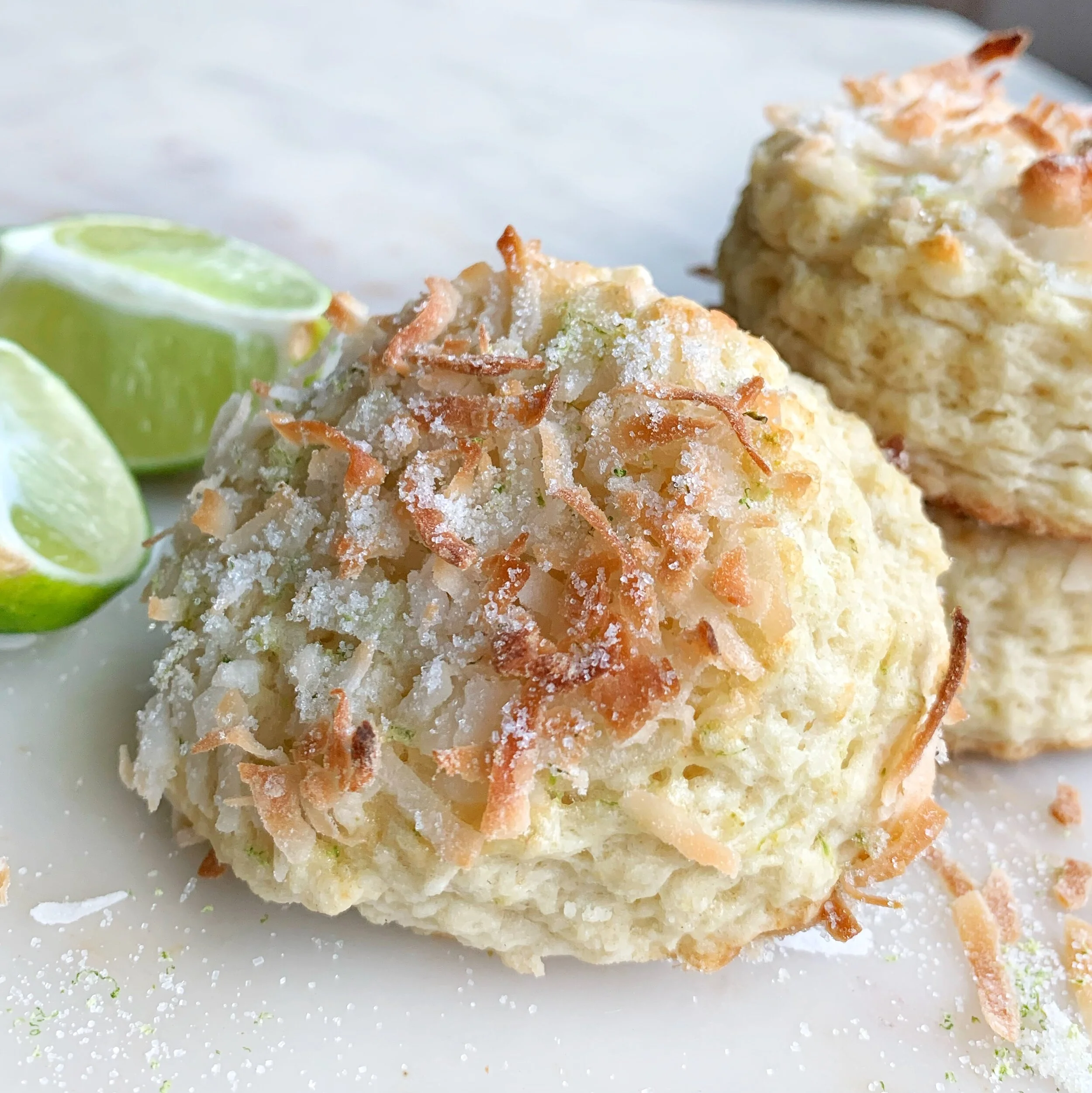 Coconut lime scones