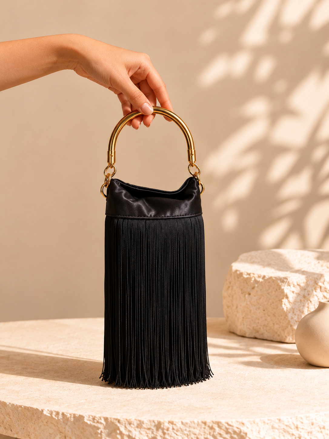 Bolso de Flecos Largos