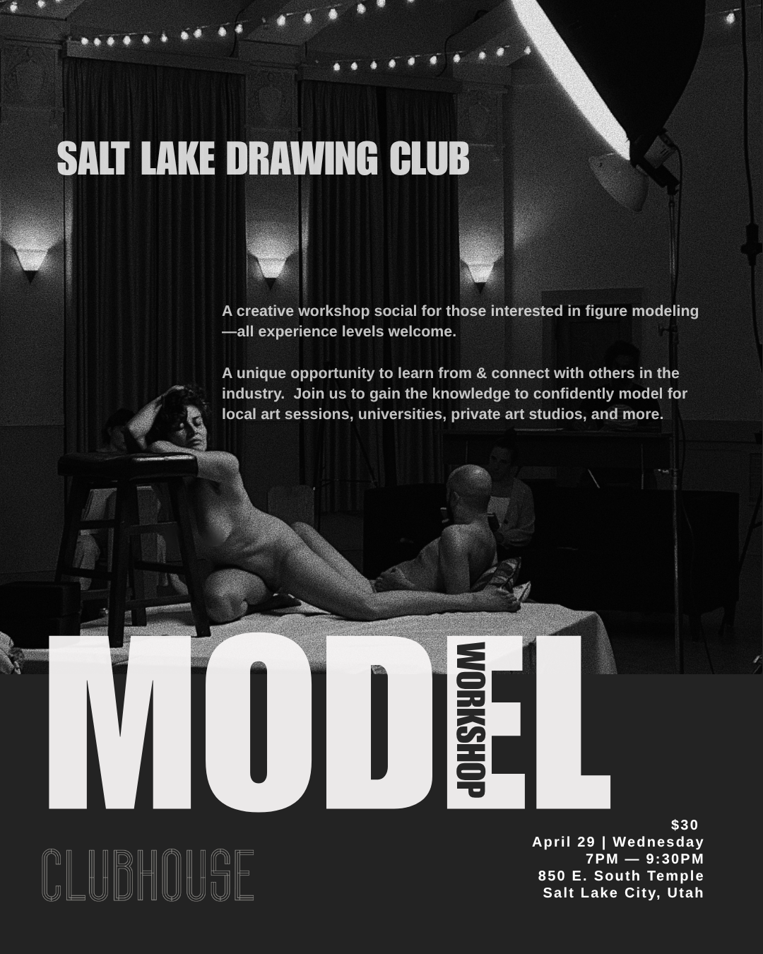 Figure Model Workshop by Salt Lake Drawing Club
