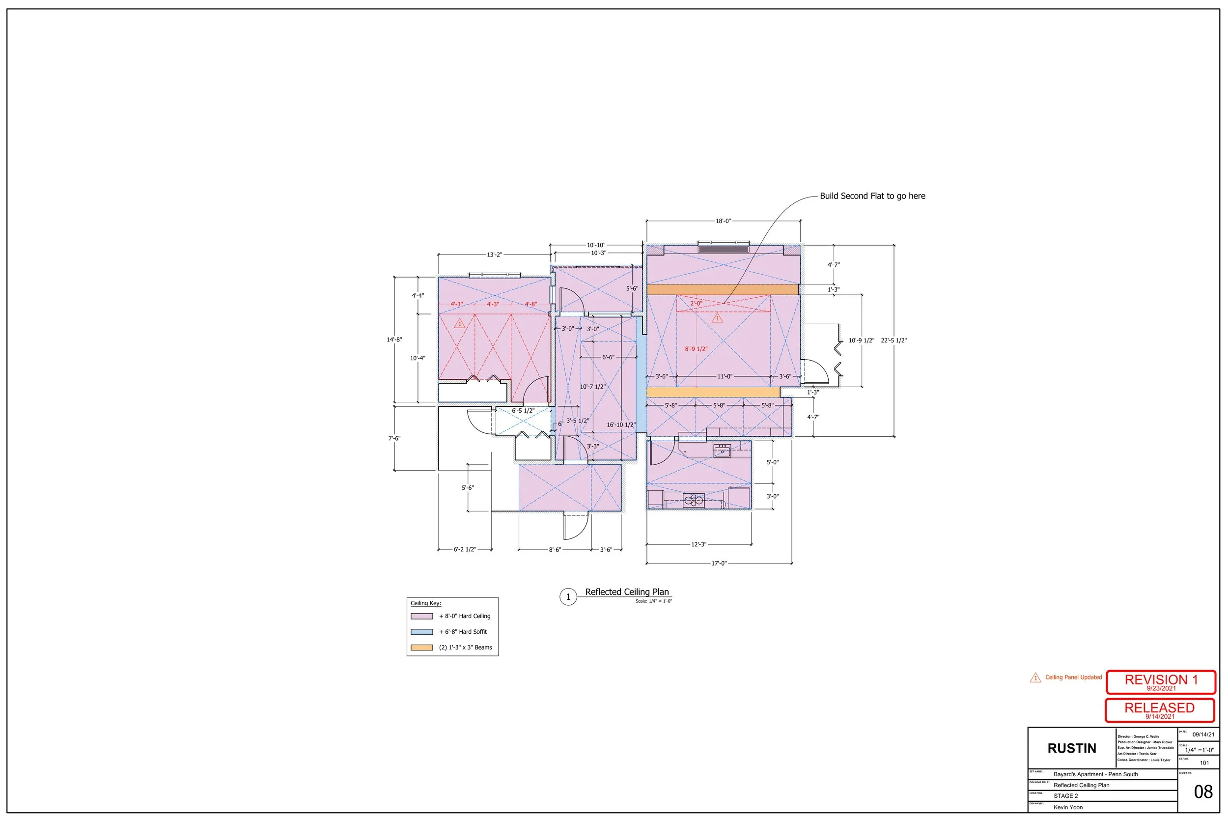 Bayard's Apartment - Ceiling Plan