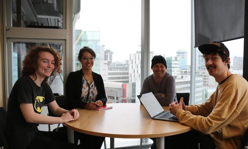 Part of the IVS Lab’s team at work (photo reproduced courtesy of The Spinoff)