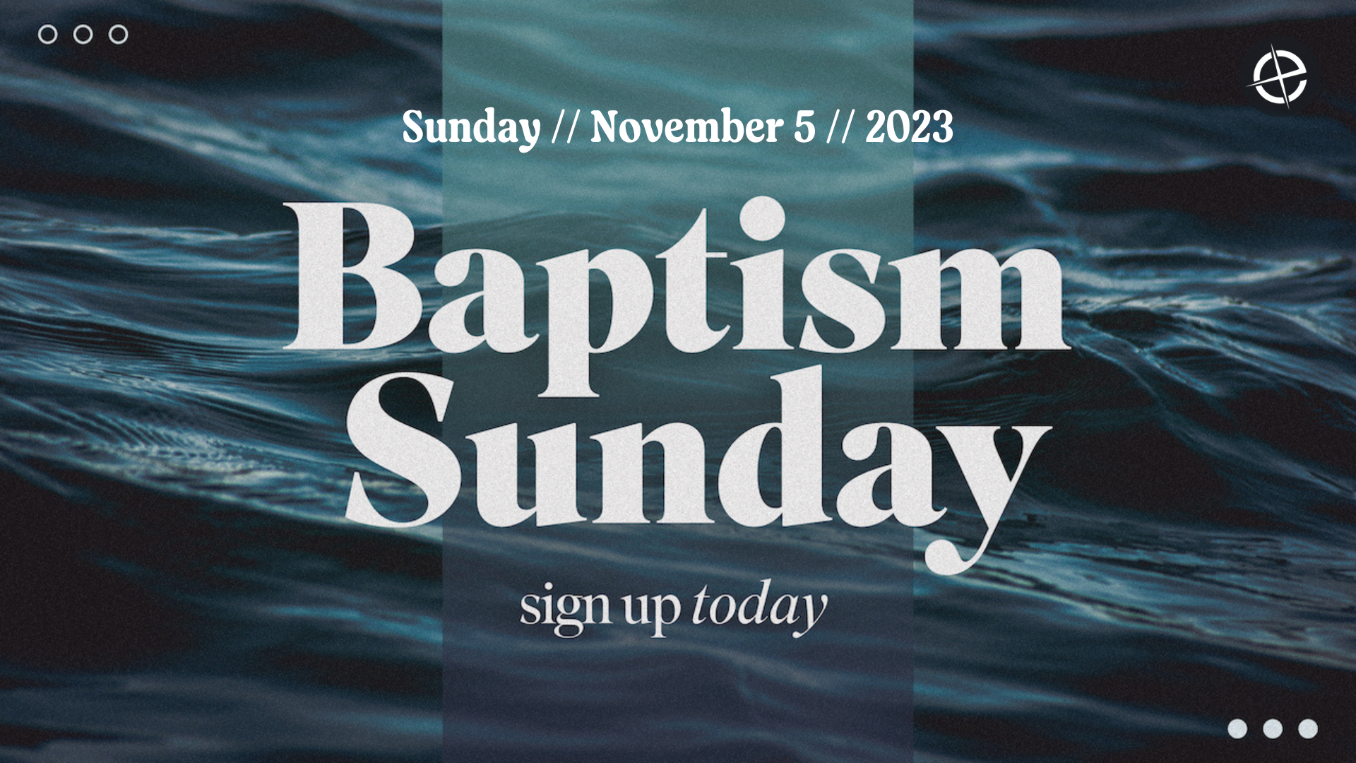 Baptism Sunday