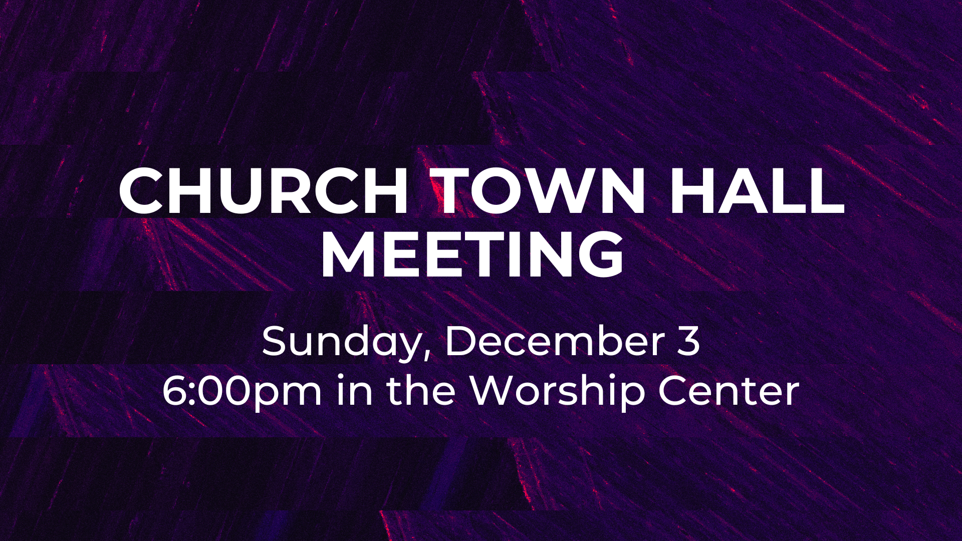 Congregational Town Hall Meeting 