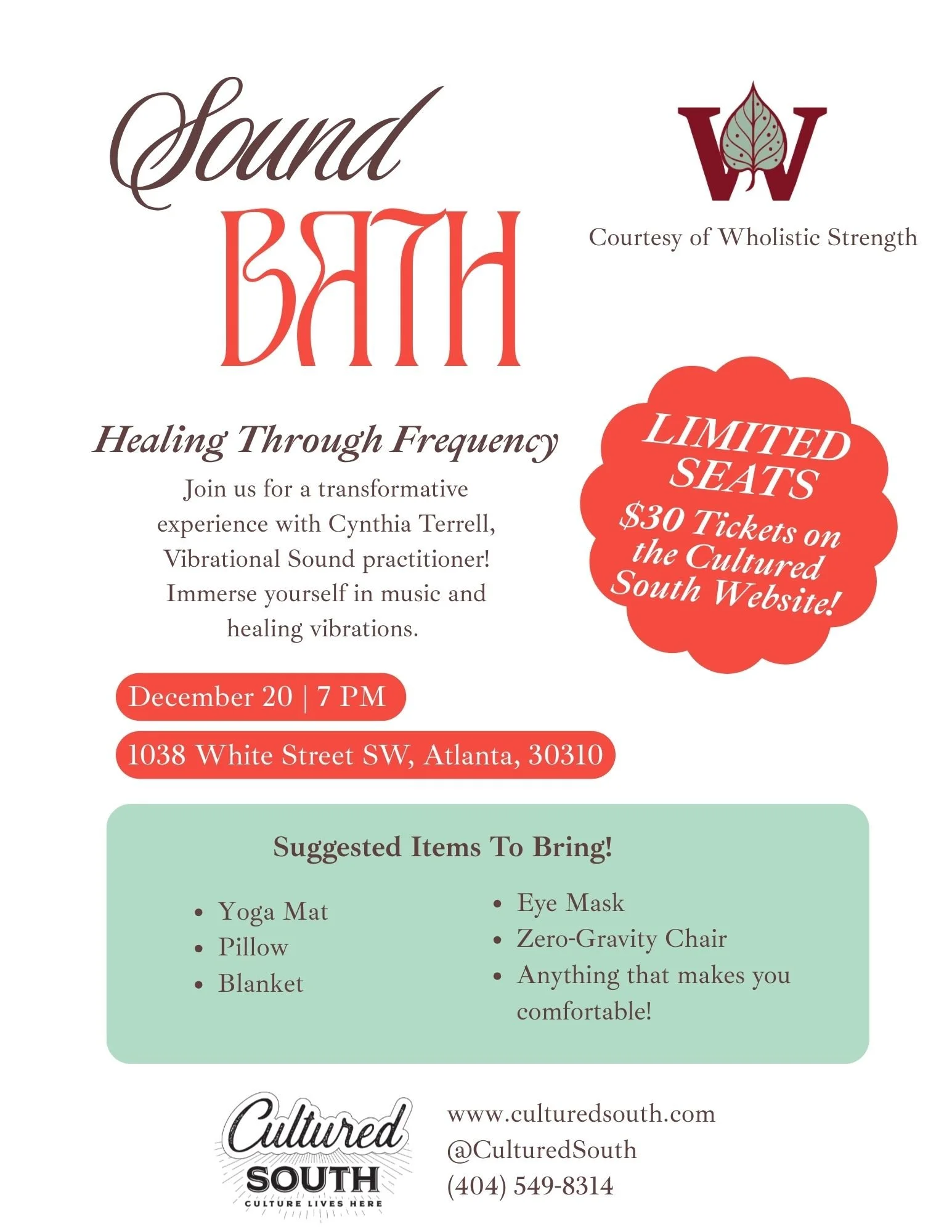 Sound Bath — Cultured South