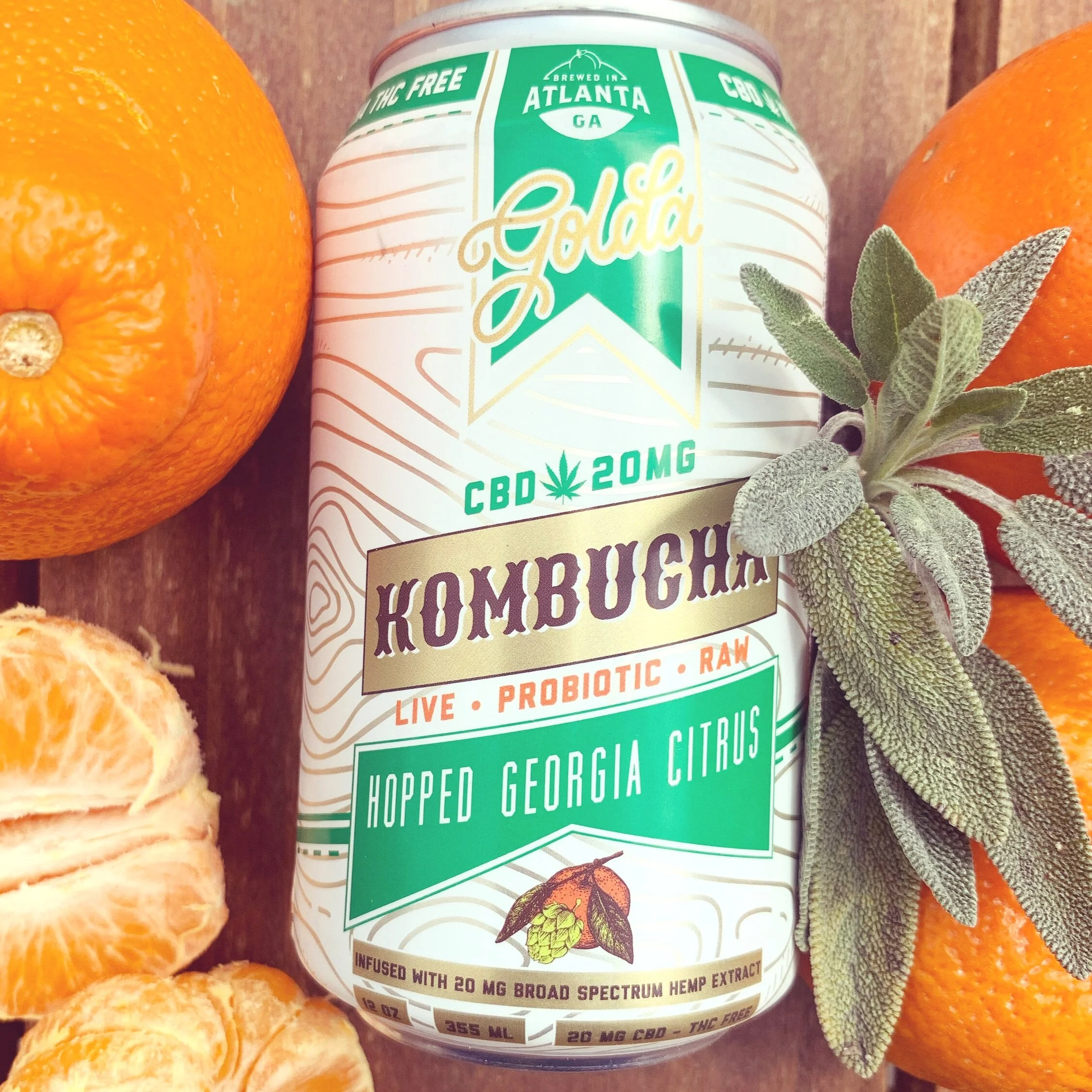 CBD Georgia Citrus Hops Golda Kombucha