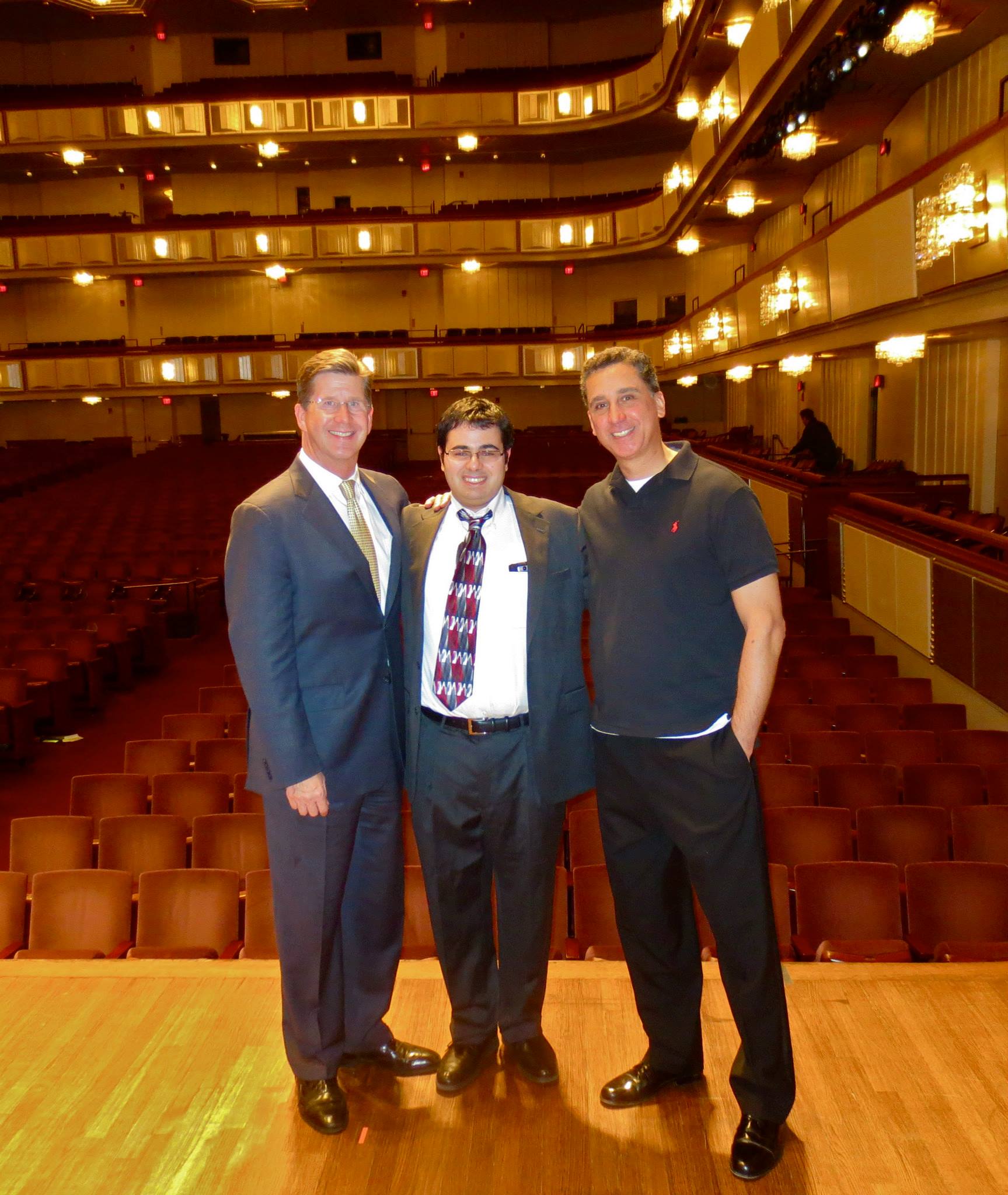  with Emil DeCou &amp; Leif Bjaland on stage at the Kennedy Center after the Anti-Defamation League Gala 
