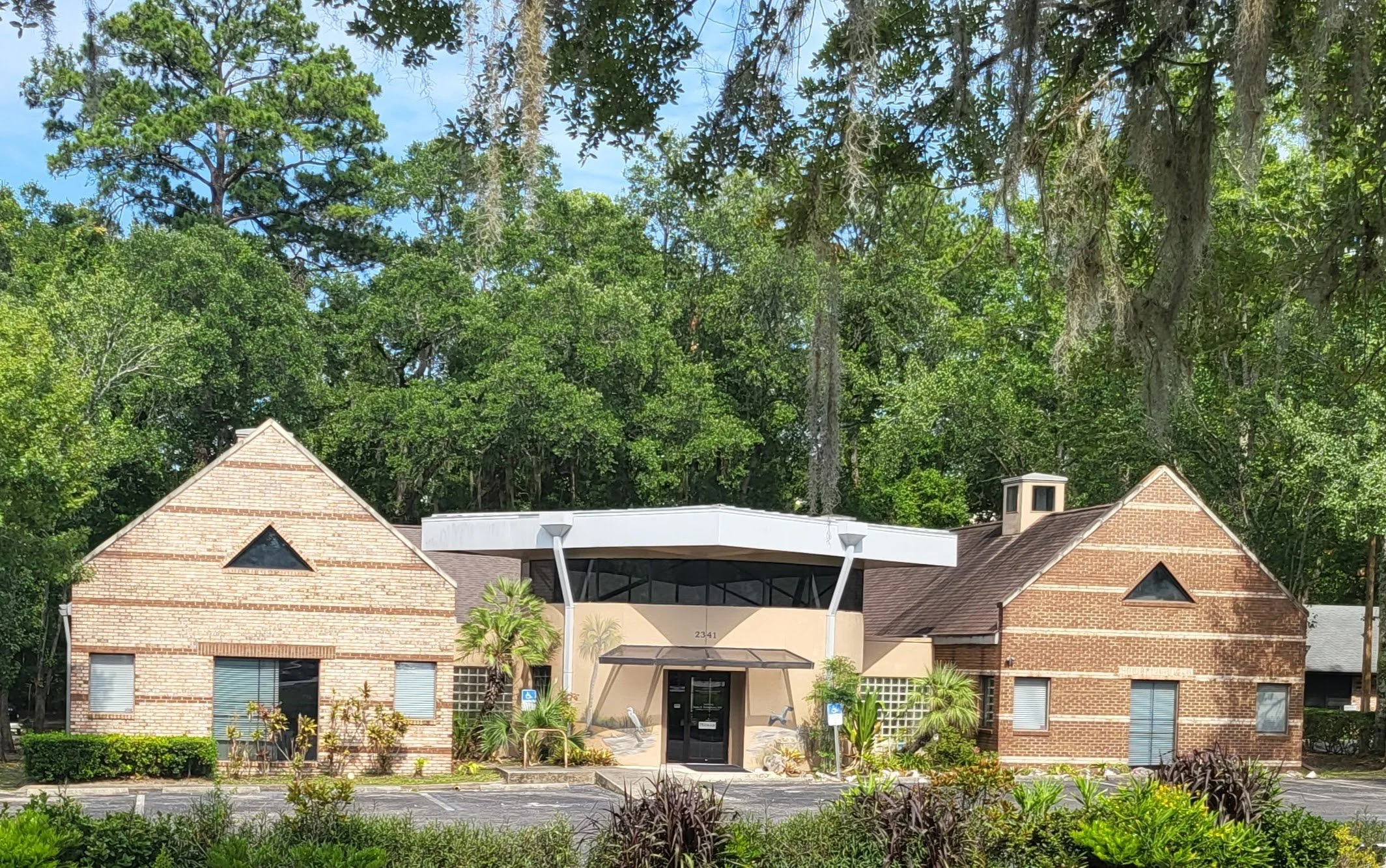 Office front door and parking lot, 2341 NW 41st st, Suite A