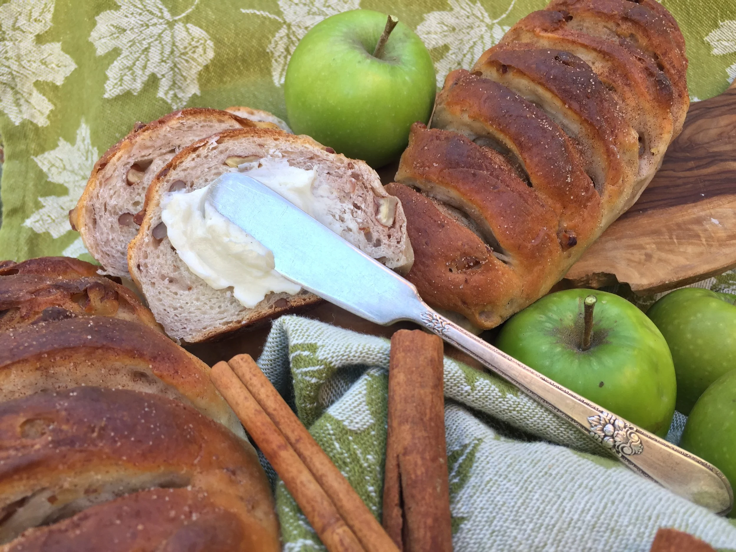 Apple Pecan Butter Bread
