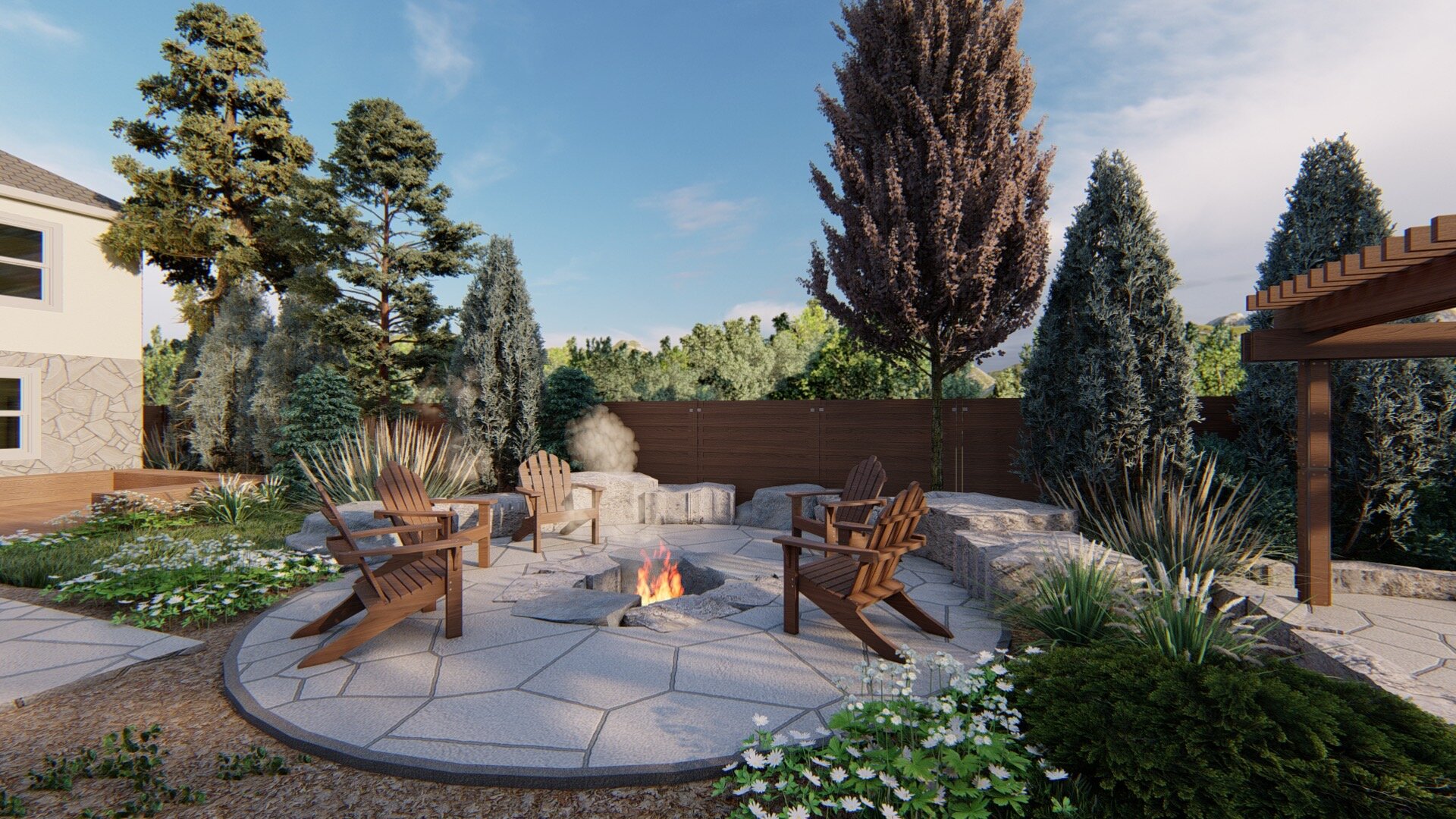 RLL - ROCKY MOUNTAIN FIREPIT & PATIO KIT (CIRCLE)©