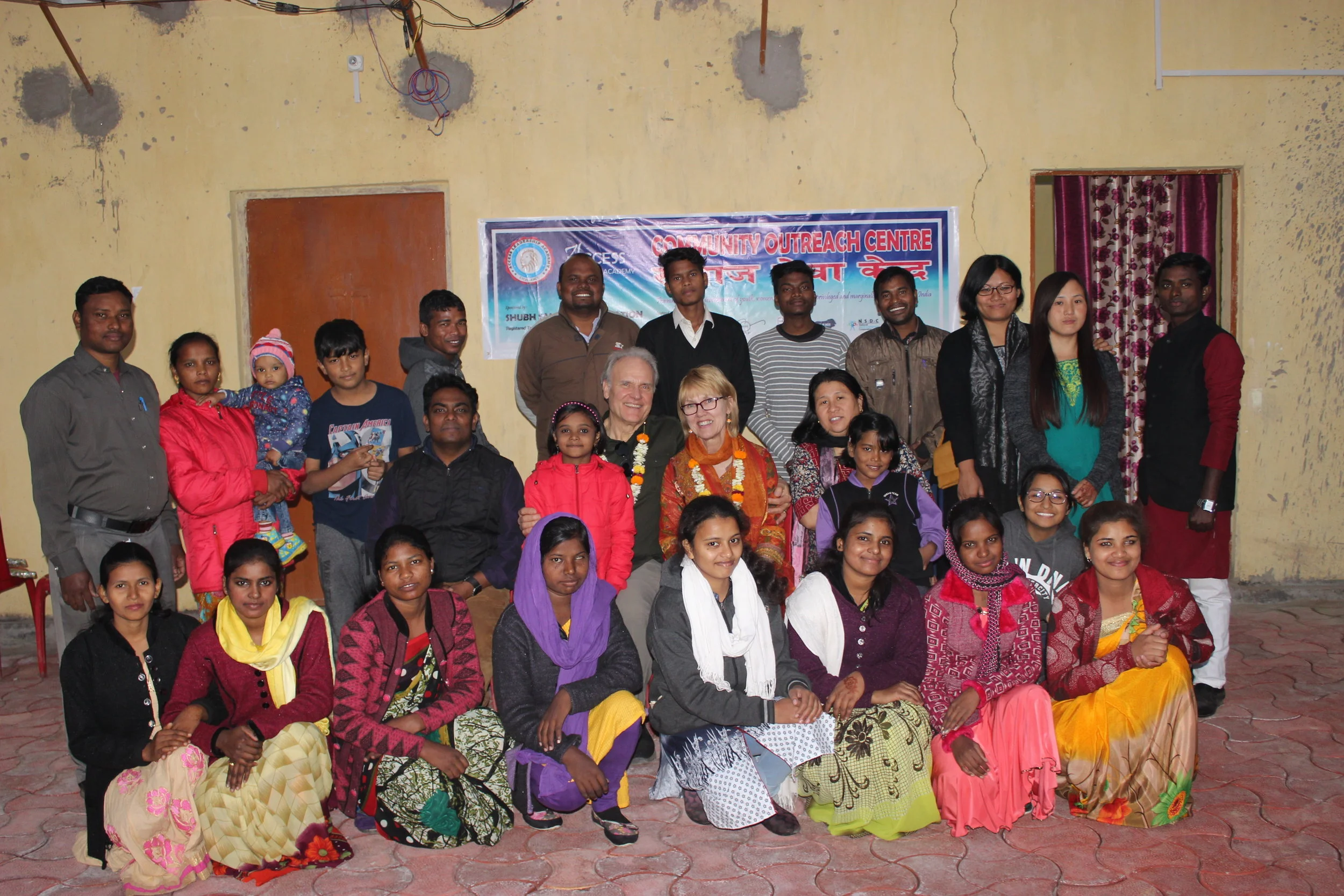 Dedication/ribbon cutting of the Community Computer Outreach Centre in Rakabon Village