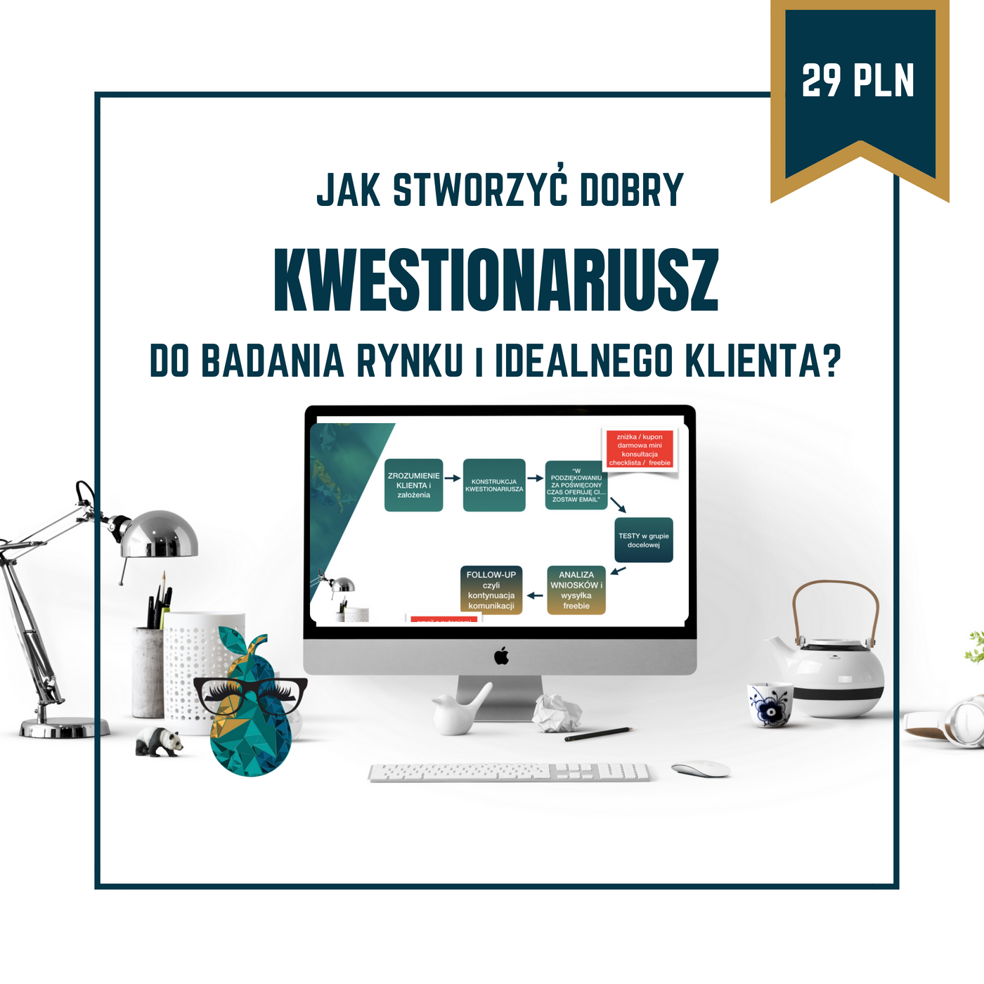 Chcesz dowiedzieć się jak stworzyć wartościowy kwestionariusz (ankietę) dla badania rynku i potencjału Twojego biznesu? Wykup dostęp do lekcji, w której: - dowiesz się, jak projektować pytania do swojego kwestionariusza - nauczysz się zasad tworzenia kwestionariusza, który przyniesie da Ci wiele wartościowych odpowiedzi - dowiesz się, gdzie umieszczać kwestionariusz - przeanalizujesz ze mną studium przypadku czyli autentyczny kwestionariusz, na który odpowiedziało 547 osób!! - dowiesz się jak technicznie stworzyć taki kwestionariusz.