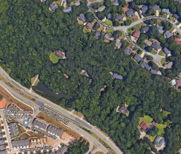 The current highly wooded area will be clear-cut resulting in canopy loss and more impervious surface area