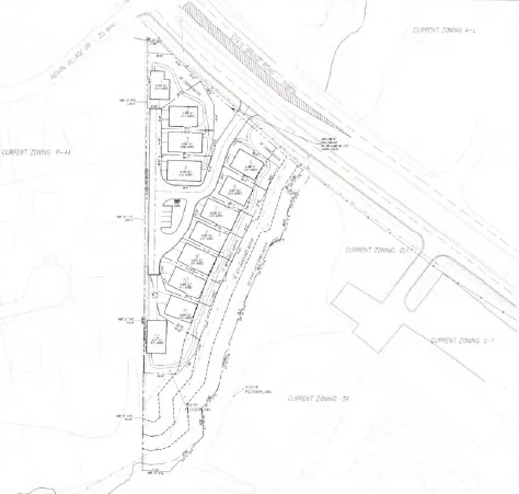 Site plan for the 12 proposed homes