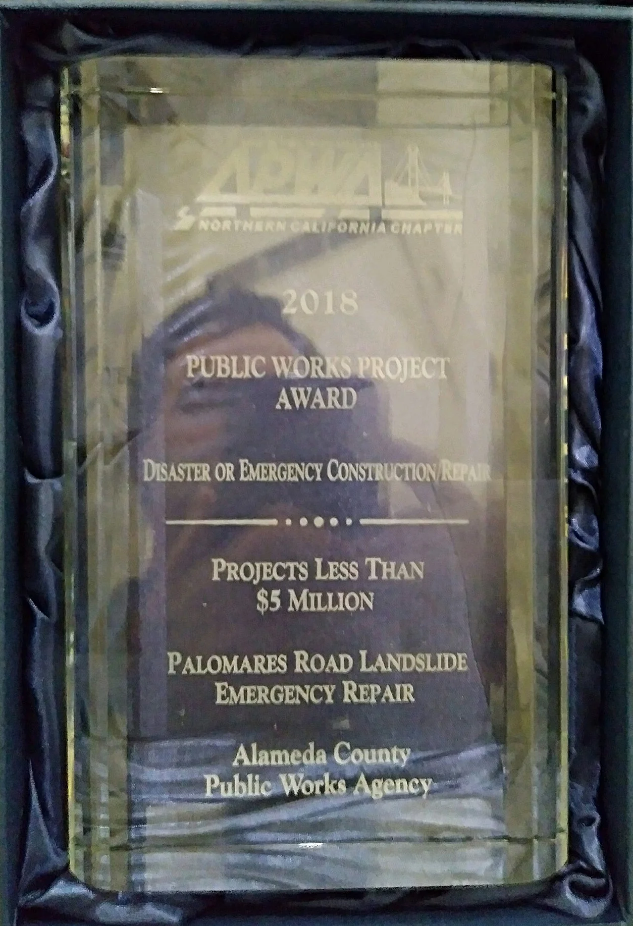 2018 Project of The Year Award For Palomares Road Landslide Repair