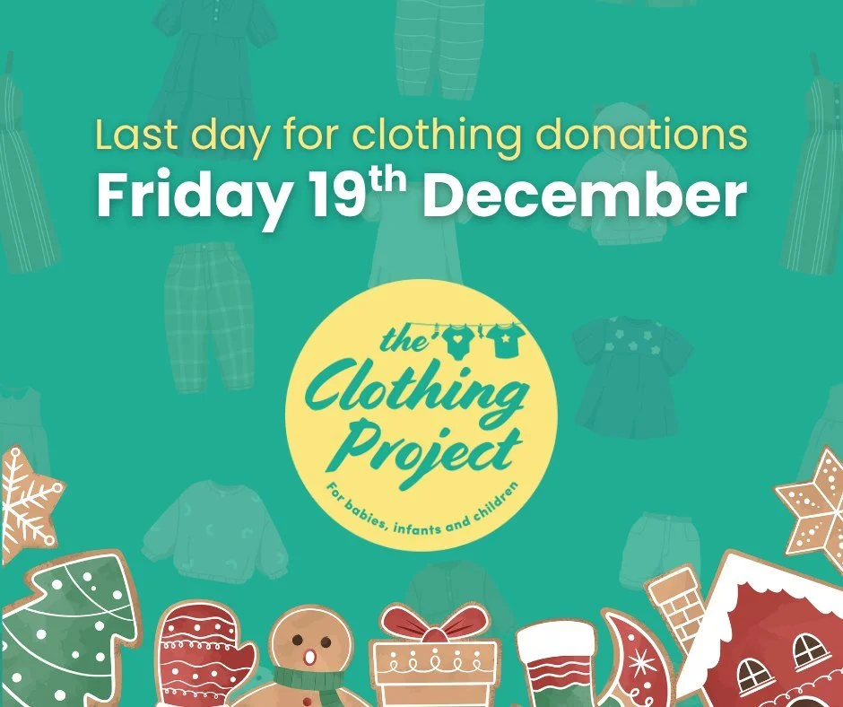 🧺 Final Donations for 2025 &ndash; Last Day Friday 19th December 🧺

As the year winds down, the last day for clothing donations to The Clothing Project will be Friday 19th December.

We&rsquo;ll be pausing donations over the summer to give our hard