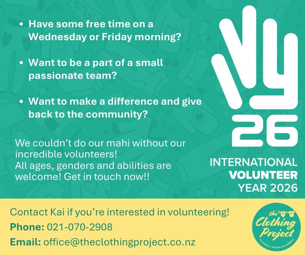 ✨ 2026 is the International Year of Volunteers! ✨
The UN General Assembly has officially declared 2026 a year to celebrate volunteers &mdash; the first time since 2001! And at The Clothing Project, our volunteers are truly the heart of what we do 💛
