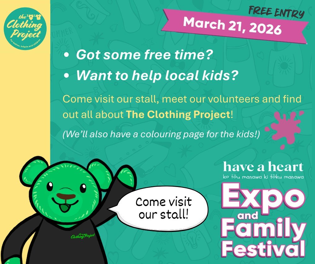 🎉 Just ONE WEEK to go! 🎉

The countdown is on for the Have a Heart Expo &amp; Family Festival, and the team from The Clothing Project will be there!
We&rsquo;d absolutely love for you to come and visit our stall, say hello, and learn a little more 
