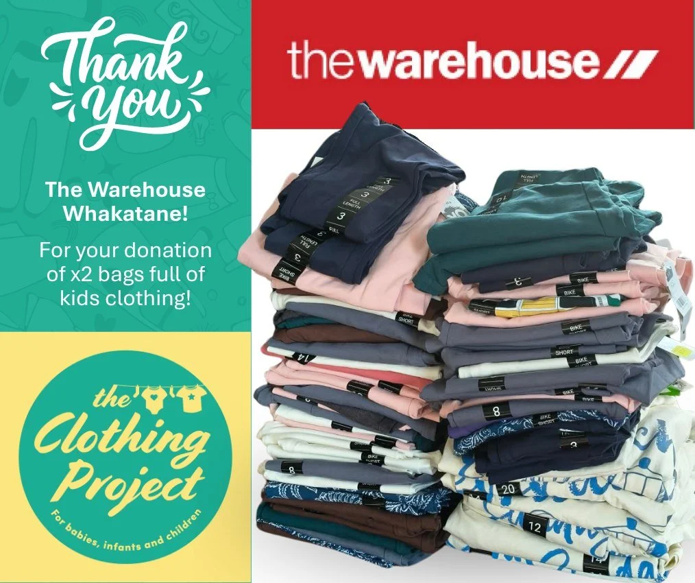 Big shoutout to The Warehouse Whakatane 💛

After hearing the call, their amazing team stepped up and donated two whole bags of clothing to help us keep local kids warm and thriving this winter ❄️🧥

We&rsquo;re so grateful for your support and gener