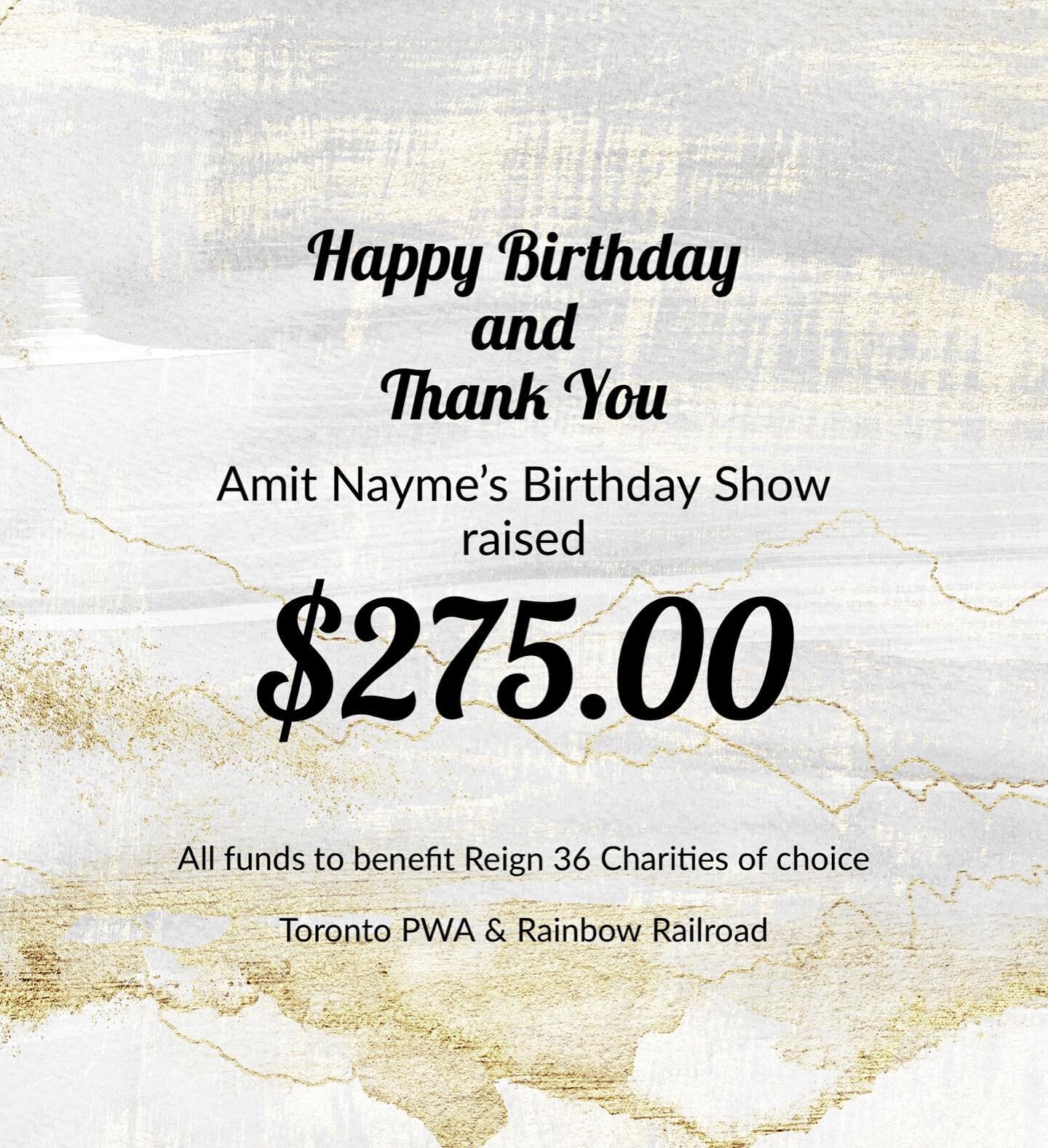 Thank you Anita for sharing your birthday with us and helping us raise money for charity. Thank you to all who supported and performed. Happy Birthday! 

#birthday #fundraiser #charity #supportlocal #supportlocalbusiness #strongertogether #toronto #c