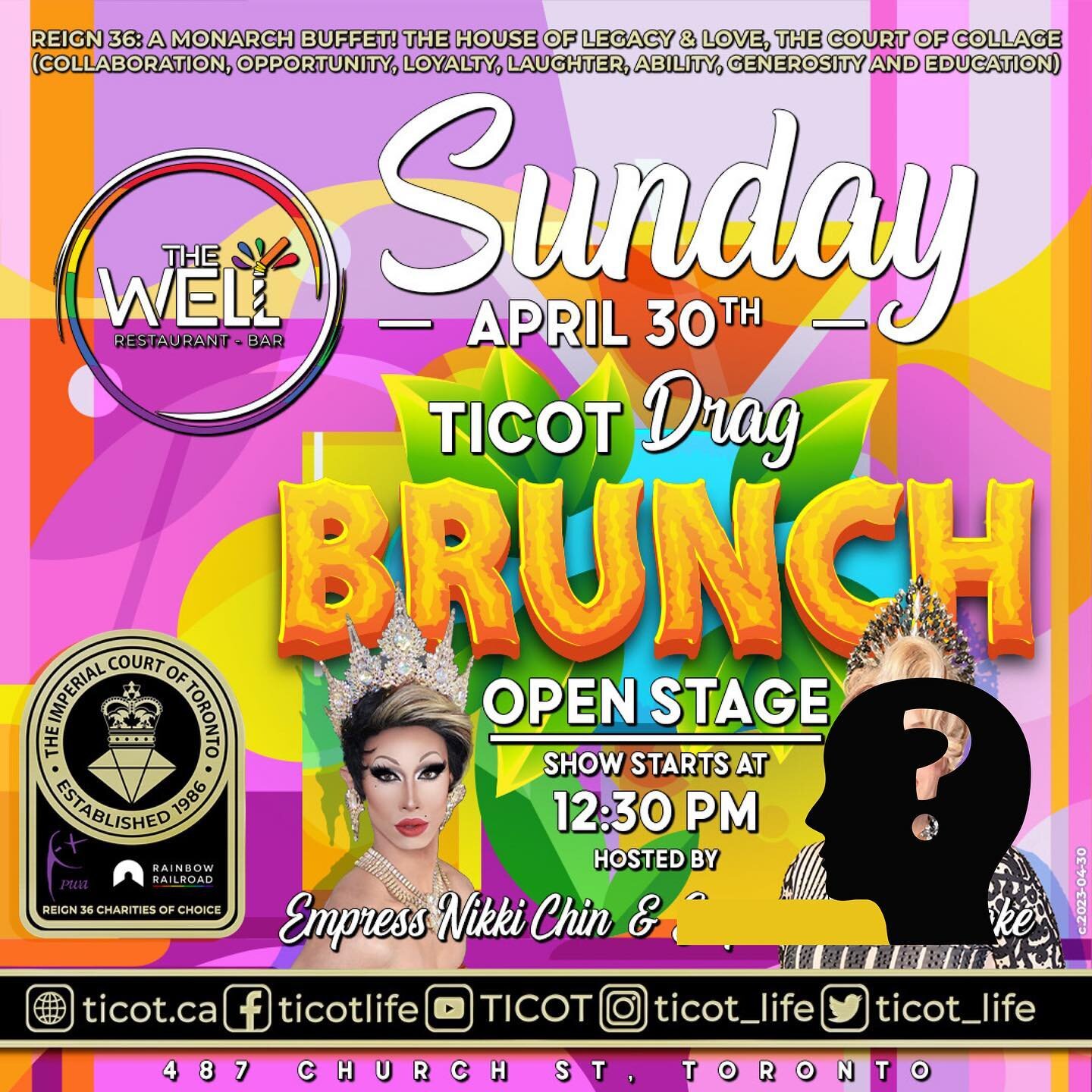#sundayfunday
Get ready for another TICOT Brunch on Sunday!! Good eats, Good cause, great entertainment. Come on out to @the.well.toronto at 12:30pm for an open stage &ldquo;show us your talent&rdquo; fundraiser. Hosted by Empress @nikkichin89 and __