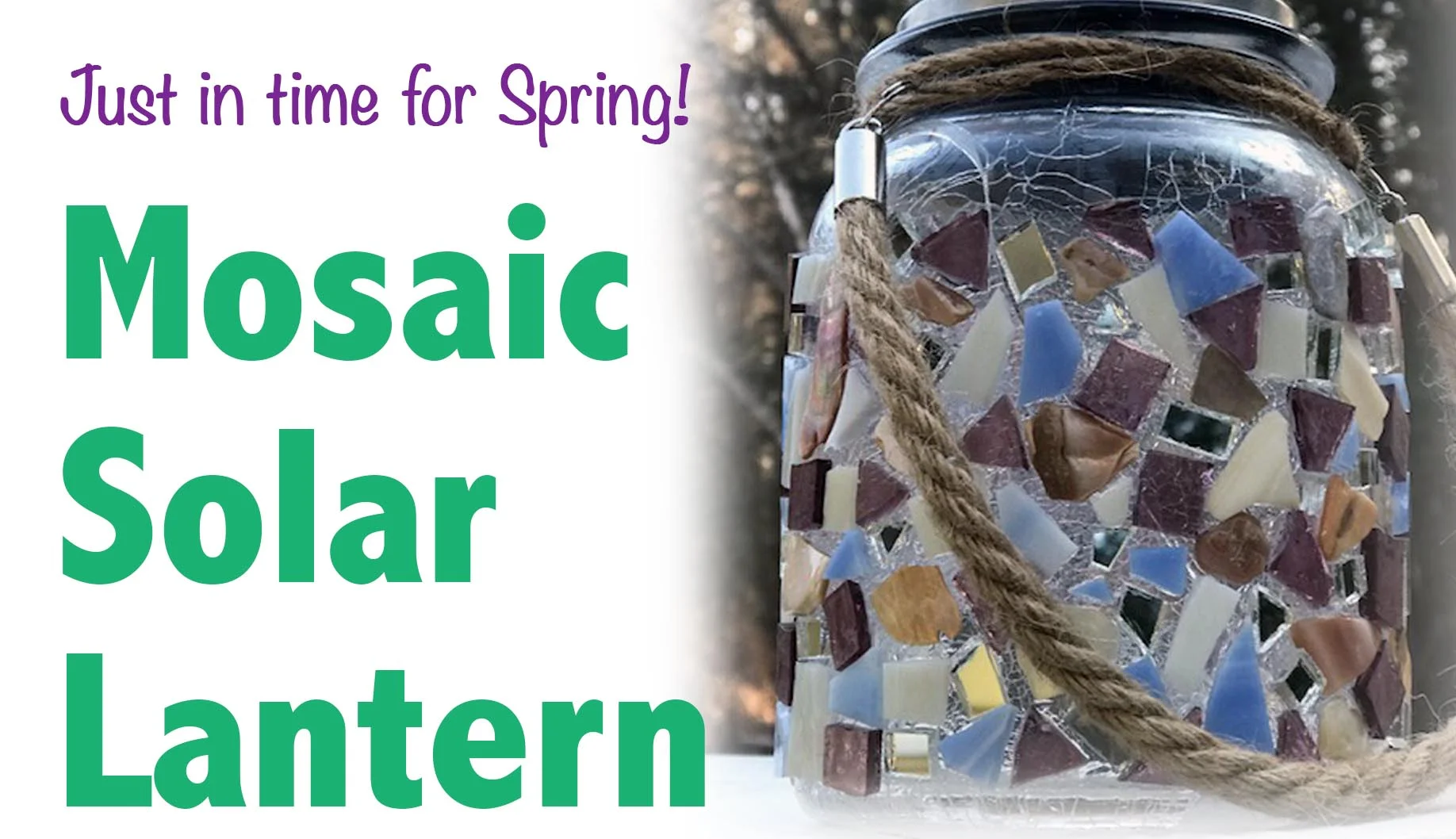 Thursday, May 23rd 6-8pm $40per person Just in time for Spring. Make your own hanging solar lantern using mosaic tiles! Perfect for outside or indoor decor. All materials included. includes all materials, 1 beer & homemade pretzel) Bring your own snacks.