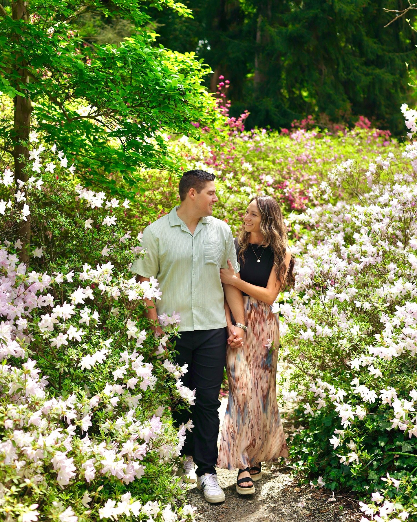 Happy Wedding Day to Megan + Chase. I surprised them at the Biltmore yesterday to grab this pre-wedding photo. Their wedding was canceled by Helene; it was supposed to be September 27th last year here in Asheville. Let&rsquo;s do this again 🥹🫶🏼