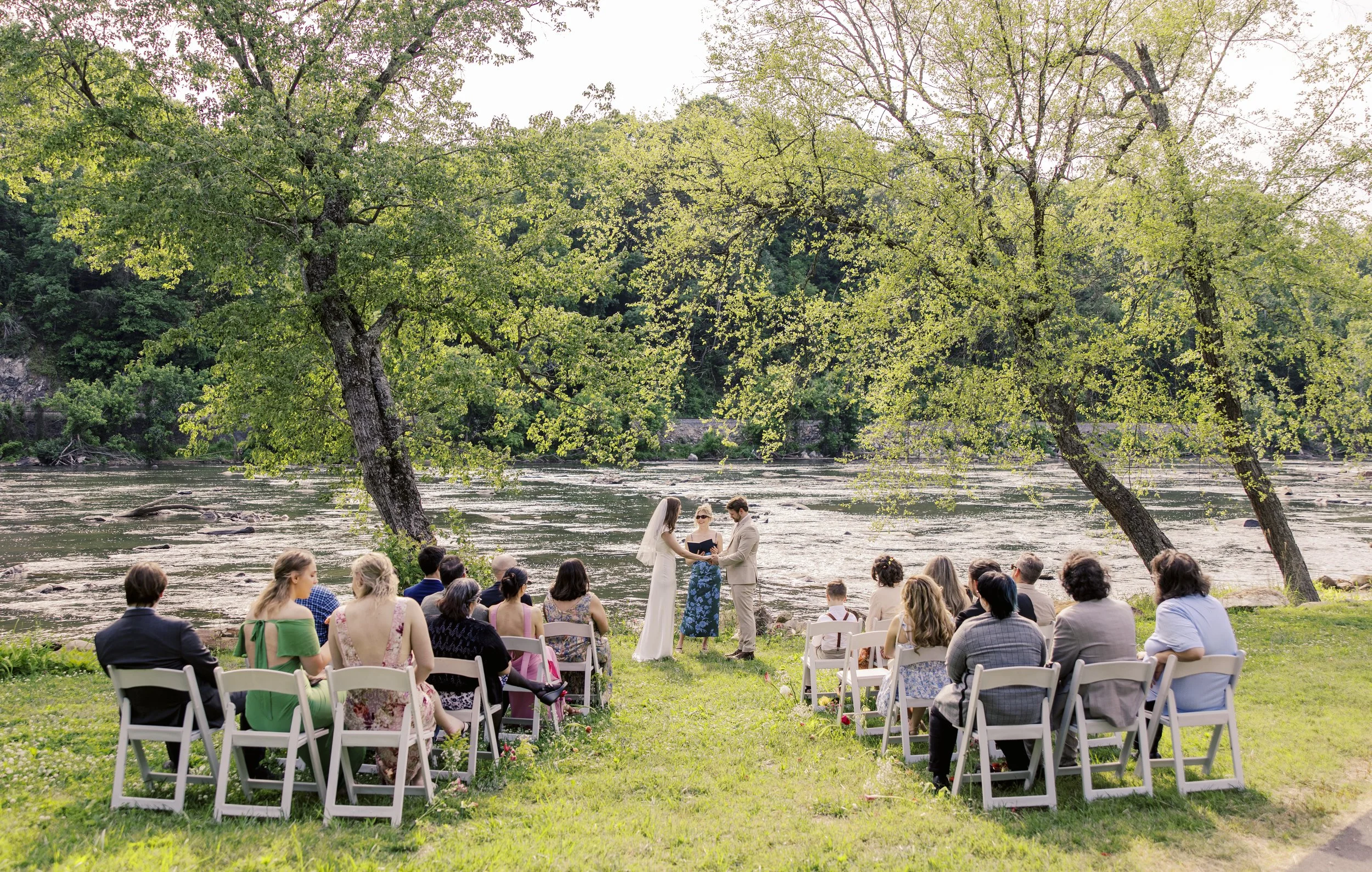 Intimate Wedding in Asheville North Carolina on French Broad River