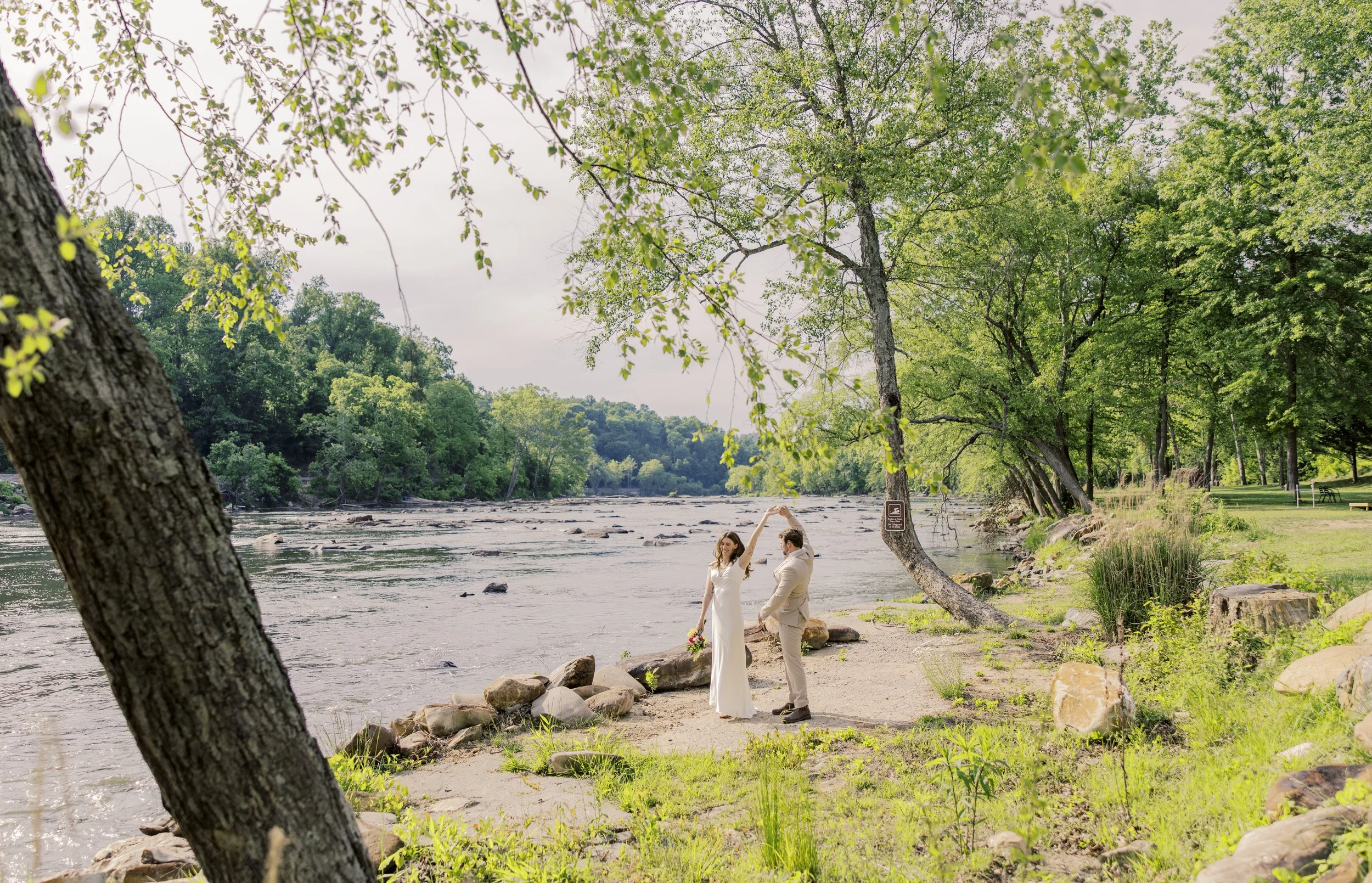 Asheville North Carolina Wedding Photography - Air Bnb on French Broad River - Micro Wedding