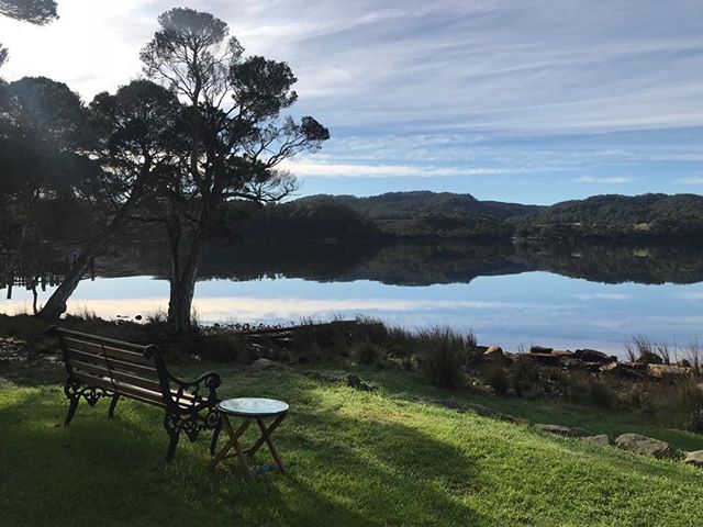 Wow, stunning mirror image with not a whisper of winter to be heard on the bay today.. #Tasmania#strahan #lettesbay #tassielife #bestplacestogo #amazingdestinations #beautifulview #mirrorreflections #westcoasttasmania #luxehideaways #Tassiestyle #tas