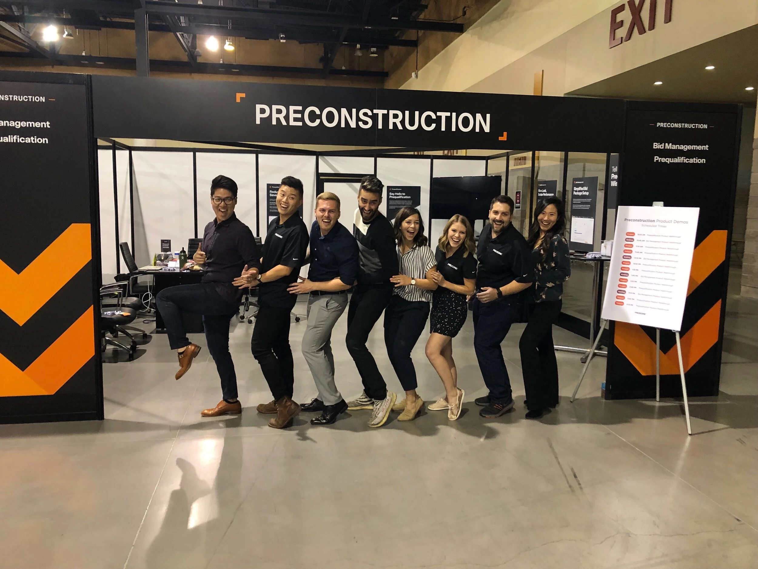 Photo of our team releasing our product into beta at Procore’s annual construction conference — Groundbreak 2019