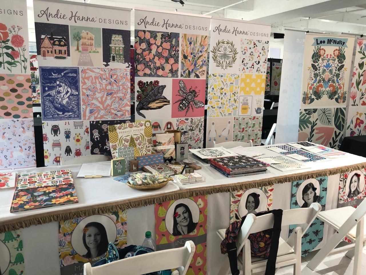 Andie Hanna booth at Blueprint Show 2019. Photo credit Andie Hanna 2019.