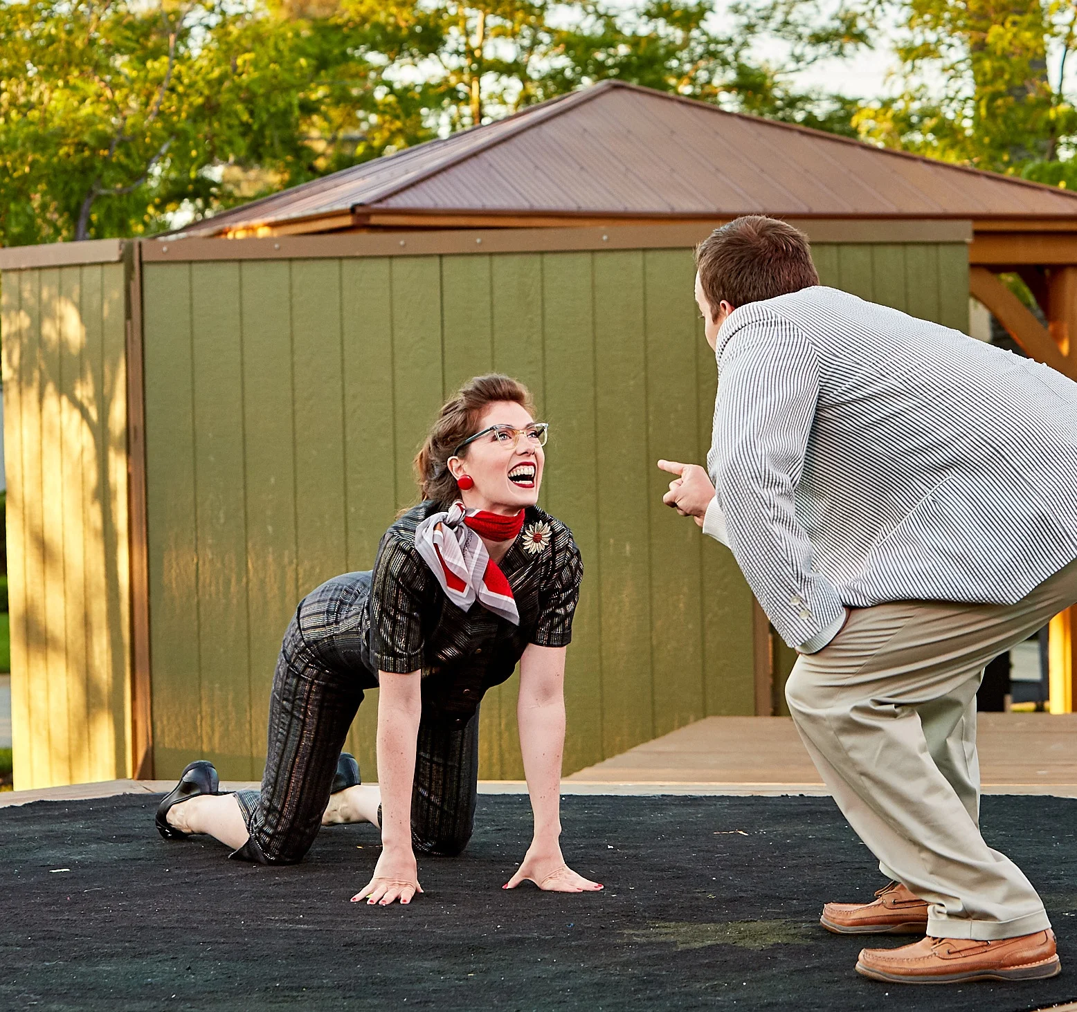 Helena on hands and knees, Spaniel Scene.JPG