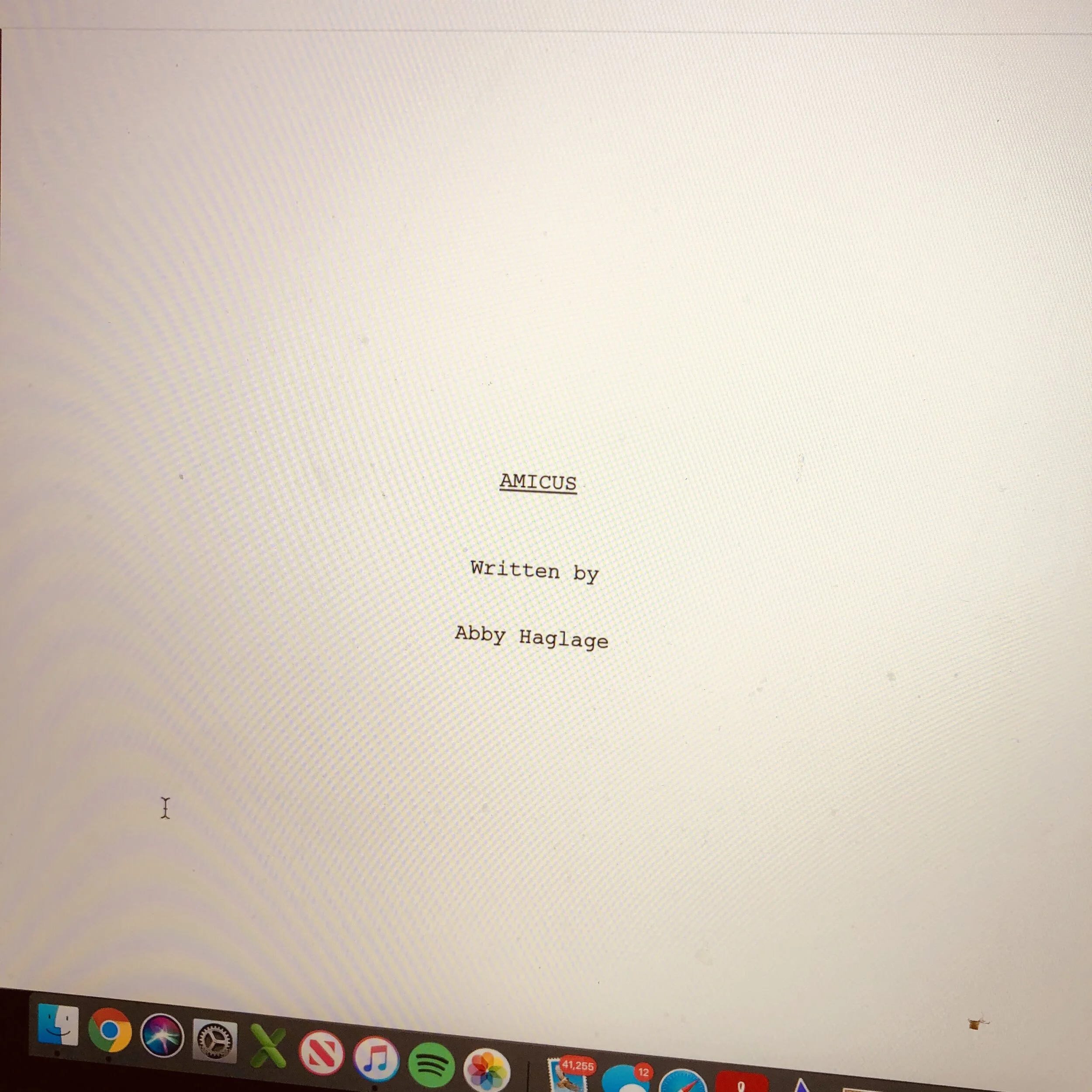 Pilot reading AMICUS by Abby Haglage
