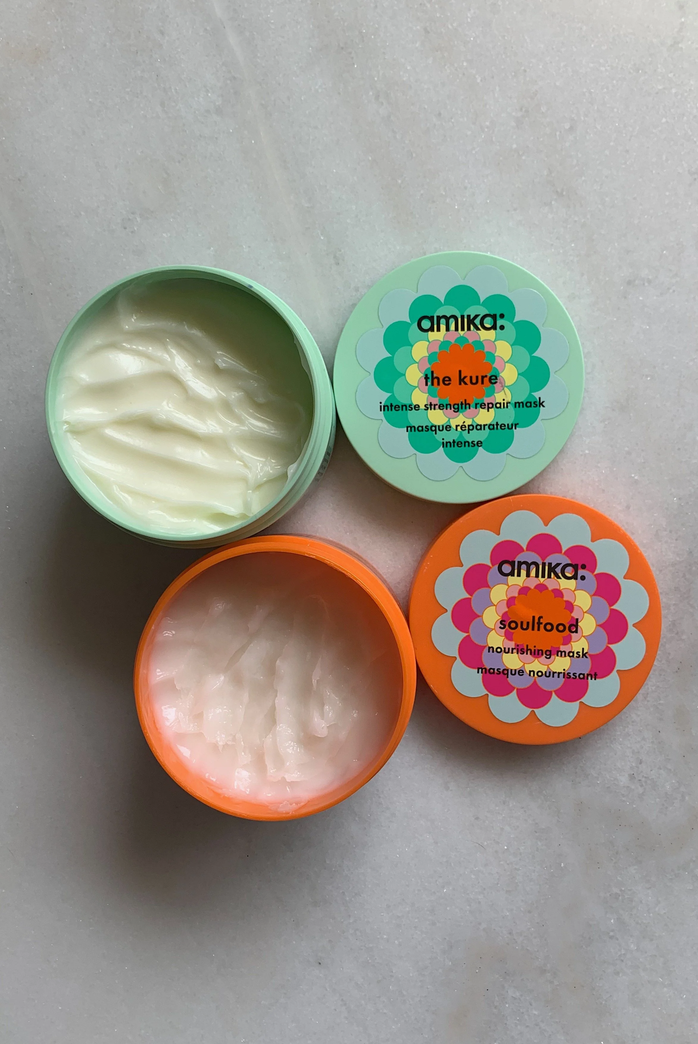 Amika Soulfood Nourishing Mask vs The Kure Intense Repair Mask Review and Comparison