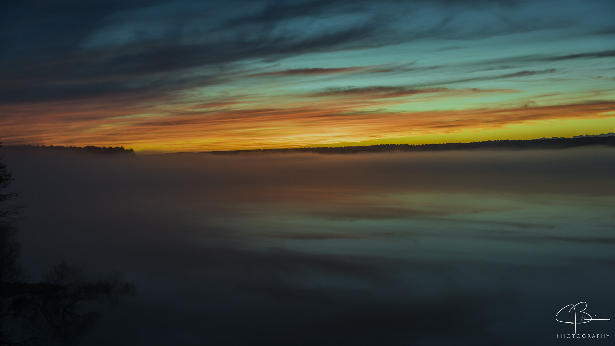 Foggy Sunset, Jordan Lake