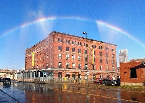 Arrived for my summer artist-in-residence program @bemiscenter 🌈 Deeply grateful for this space to experiment, transform, and extend my practice under clear blue Midwestern skies 🇺🇸 Rainbows after storms, sweat in the studio, ready to dive into ne