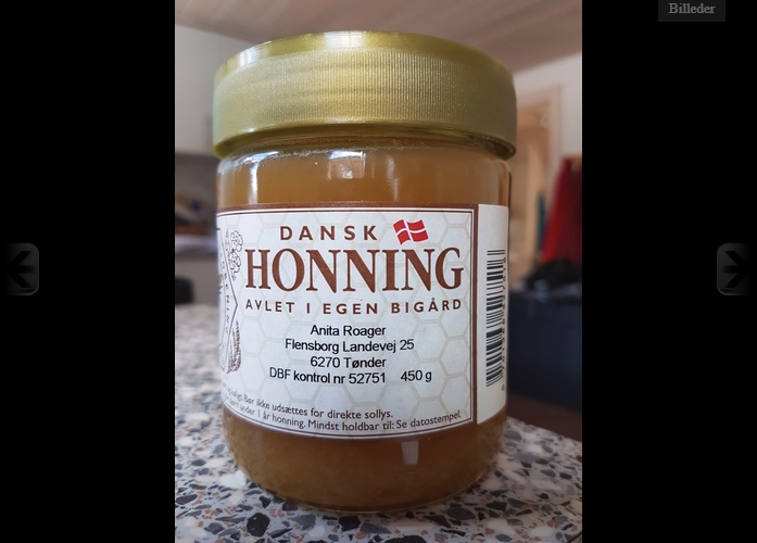 Honning glas med 450 gram (glas)