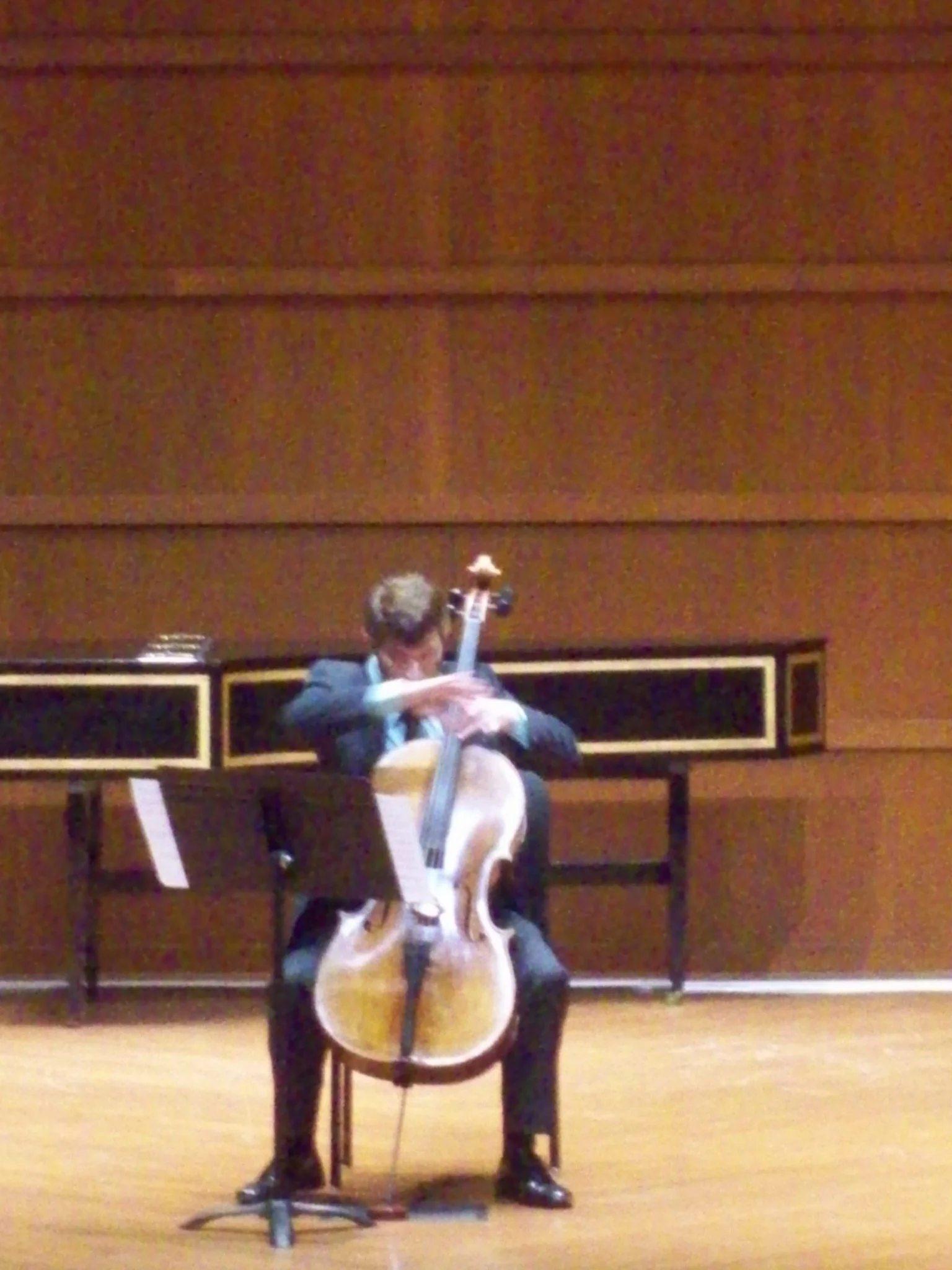 Matthew plays "The Blue Danube in Budapest," an all-pizzicato piece by Mike Block, in his last performance at Sebring-Lewis Hall, Grinnell College.
