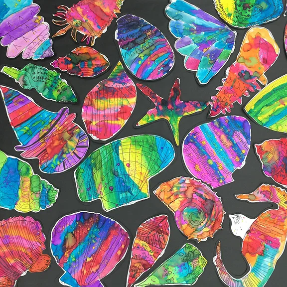 First grade seashell project