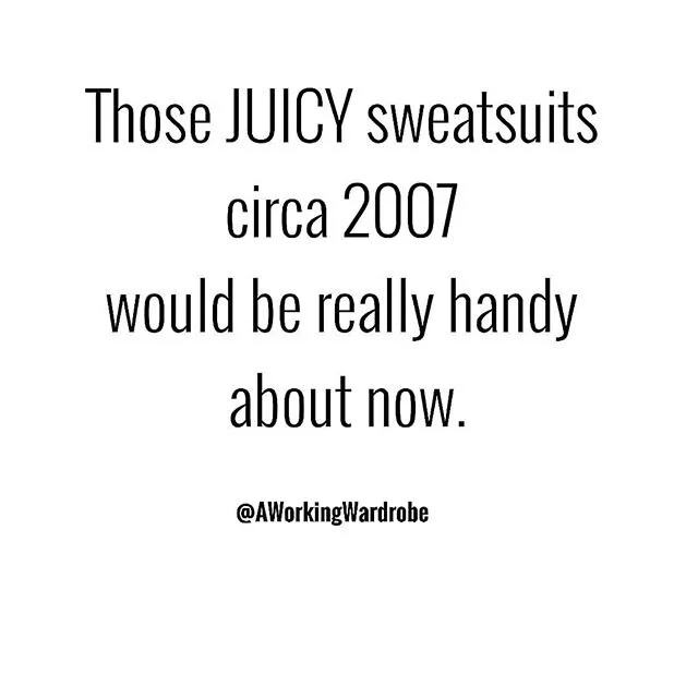 JUICY sweatsuit + logo designer bag + sunglasses + lip gloss poppin = killing it in the aughts.