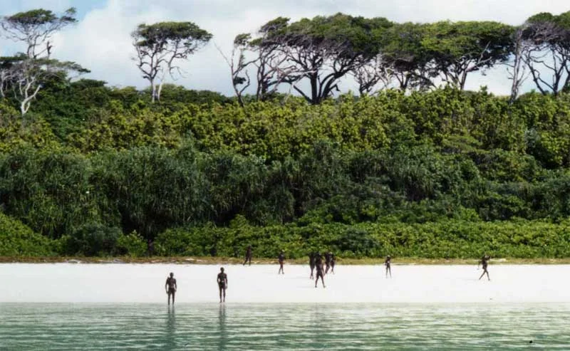 THE SENTINELESE KEEPING WATCH OVER NORTH SENTINEL ISLAND