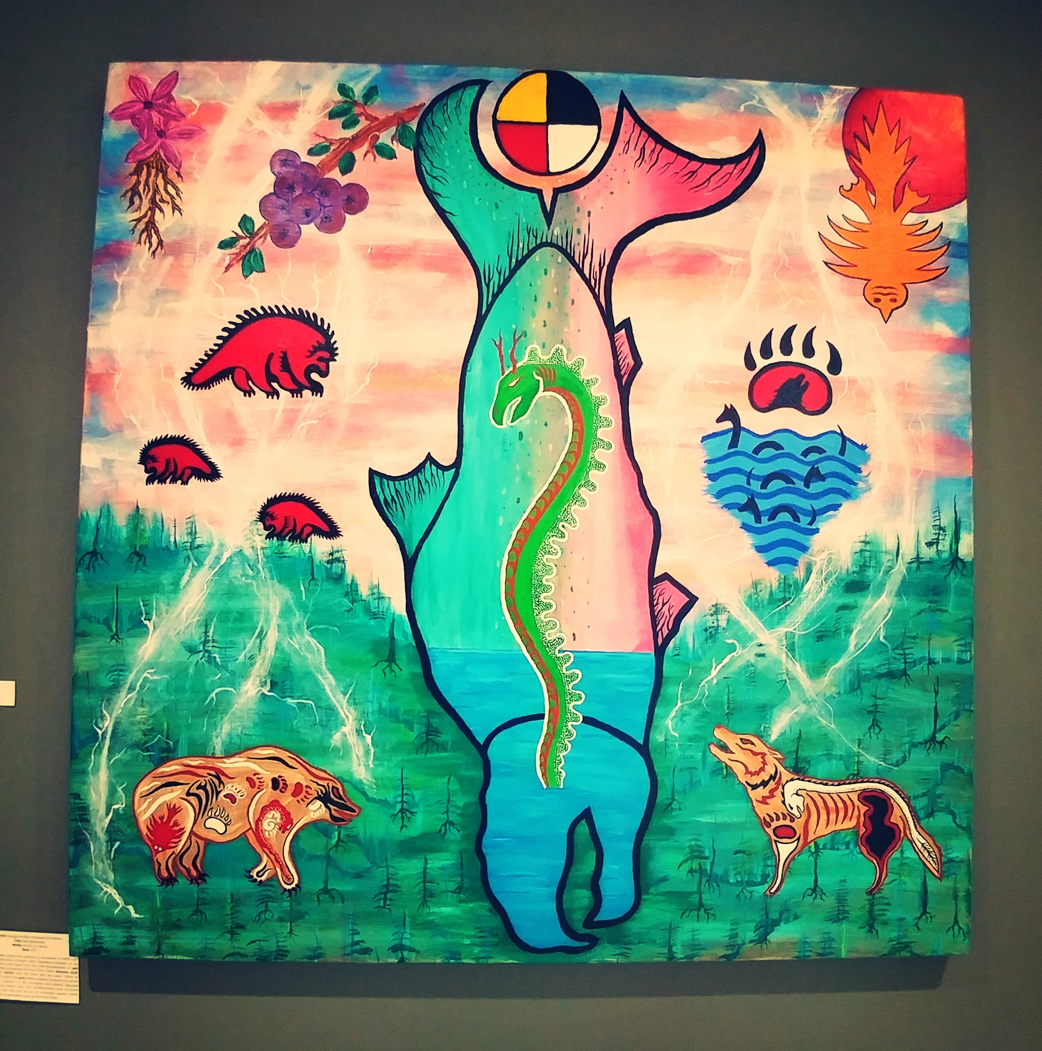 Indigenous artist interpretation of the Okanagan People's Legendary Ogopogo