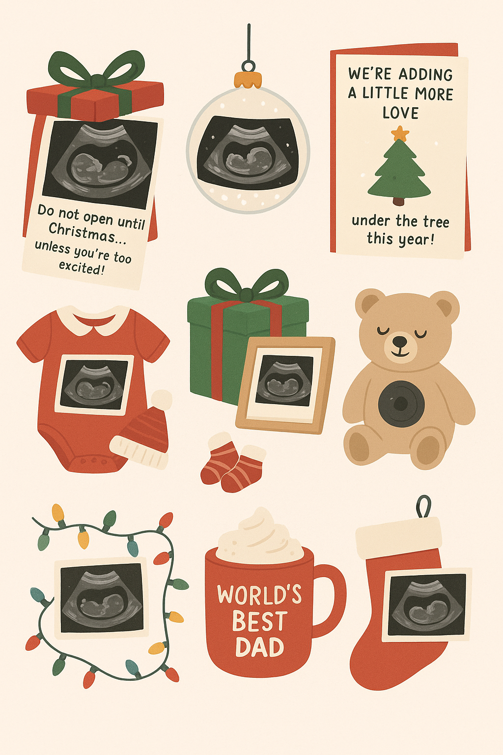 10 Cute Christmas Pregnancy Announcement Ideas, plus one bonus one! 