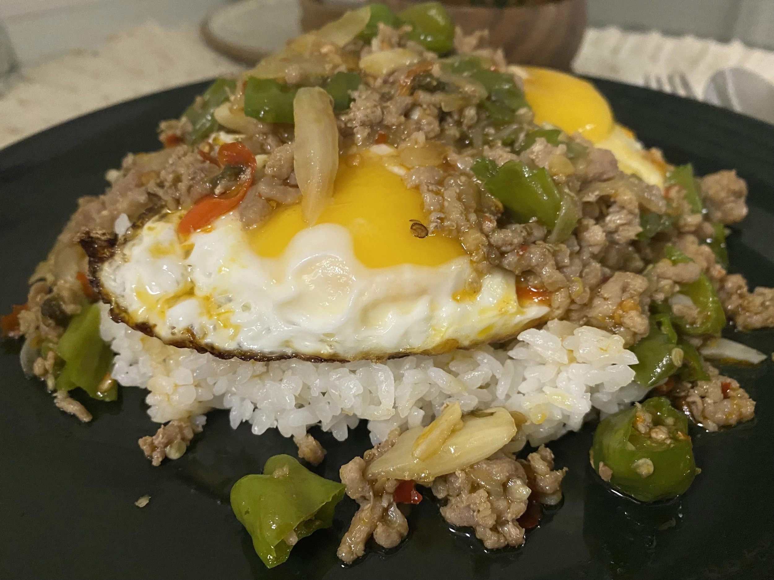 Spicy minced pork w/ rice