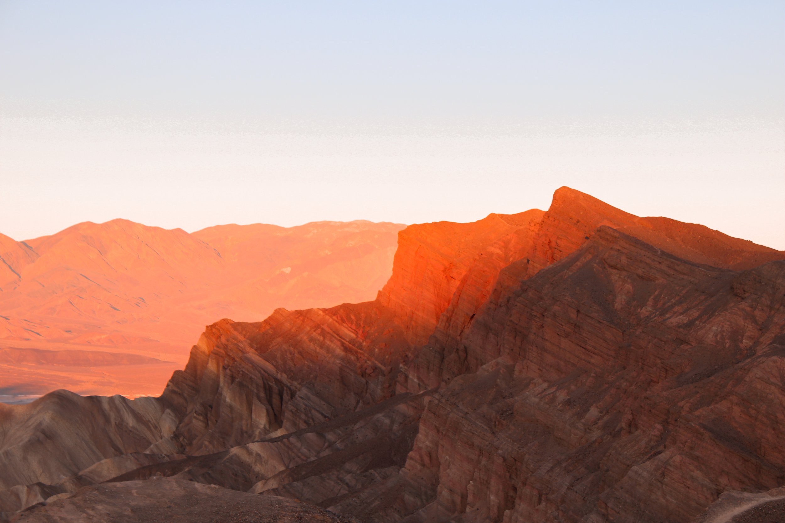First Light at Zabriskie Point