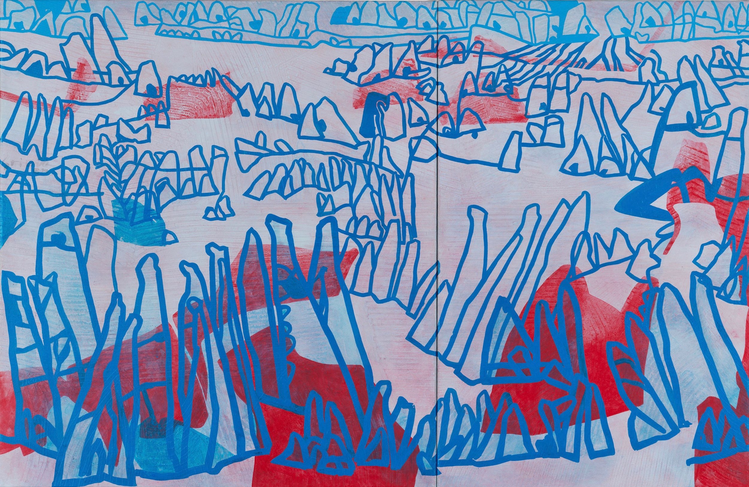 Lake Mungo (diptych). 80x120cm - 2024