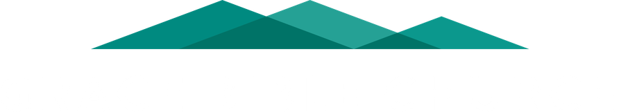 Logo of Grace Bible Church with stylized teal mountain and bold white text