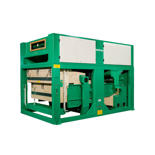 Industrielle Lüftungsanlage oder Maschinen grünen und weißen Verkleidungen.