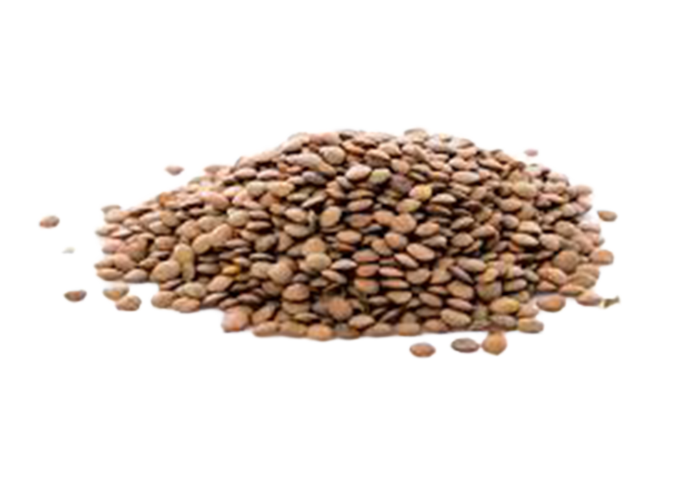 A close-up of a pile of small, oval-shaped seeds, possibly flaxseeds.