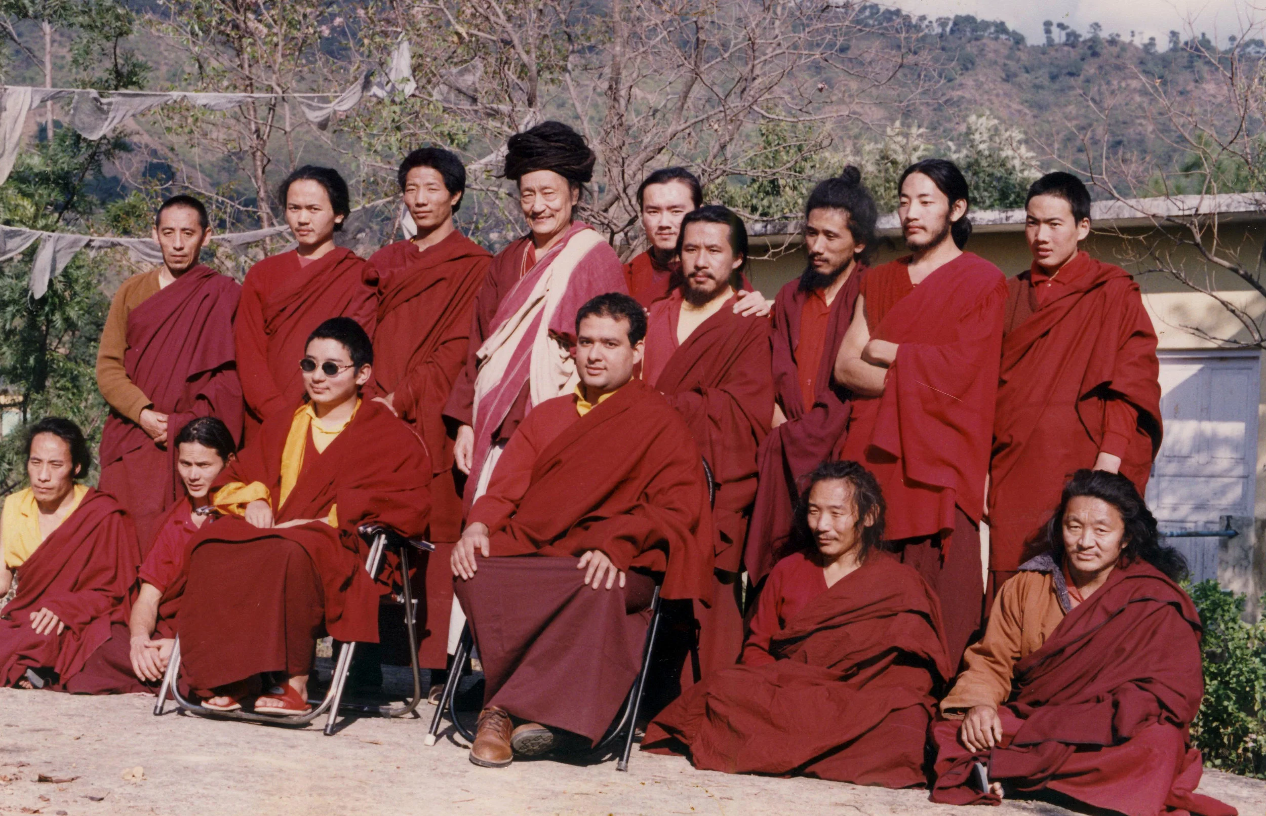 Choegon Rinpoche bestowing Dorje Palmo and Vajrayogini’s initiation and instruction to the new yogis of Tashi Jong.